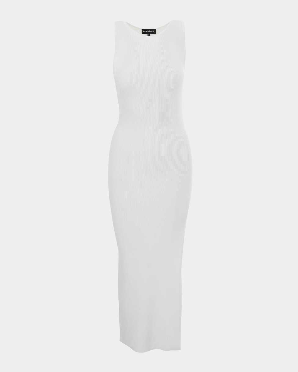 Giovanna High-Slit Ribbed Maxi Dress